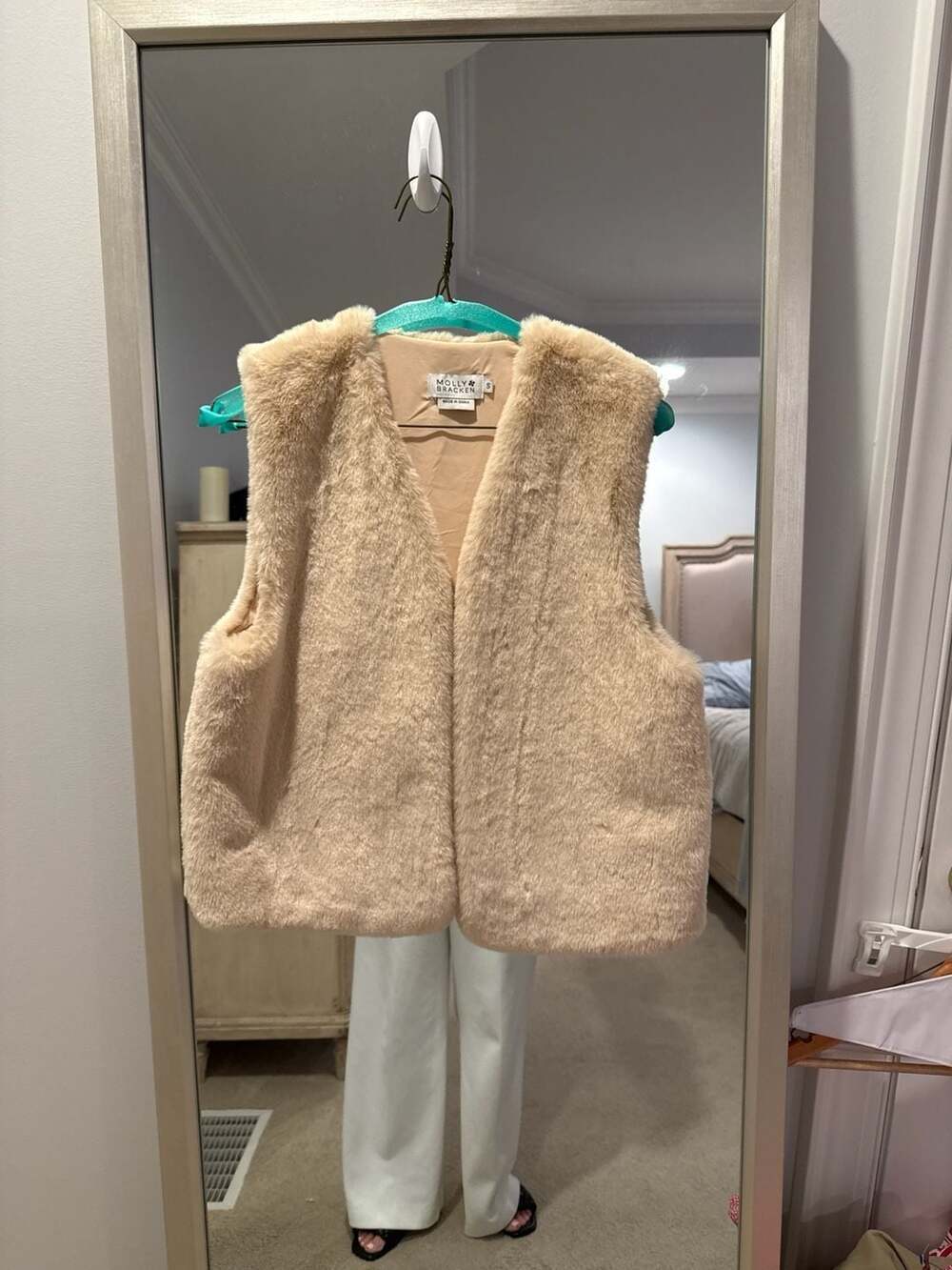 Molly Bracken Faux Fur Vest, Size S